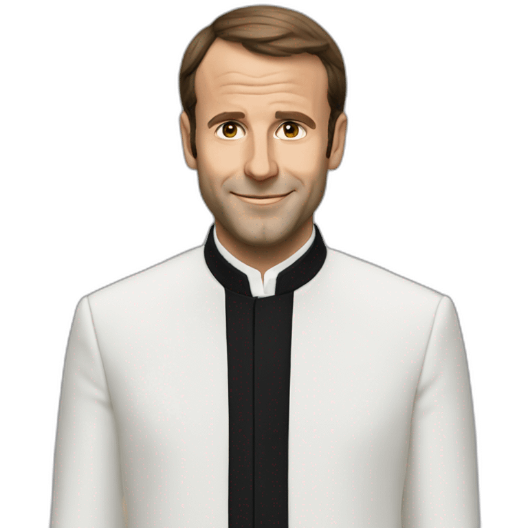 Macron wearing a qamis emoji