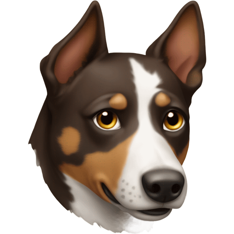 Brown and white kelpie cattle dog emoji