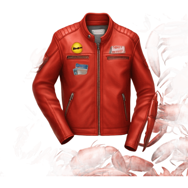 red Ducati leather jacket 10000 lobsters  emoji