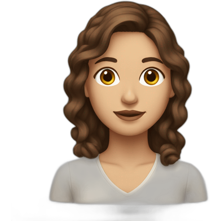 viana toorajmehr with brownhair emoji