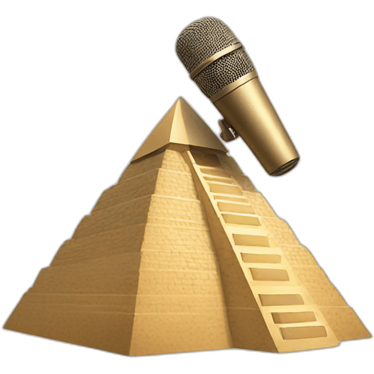 pyramid singing with microphone emoji