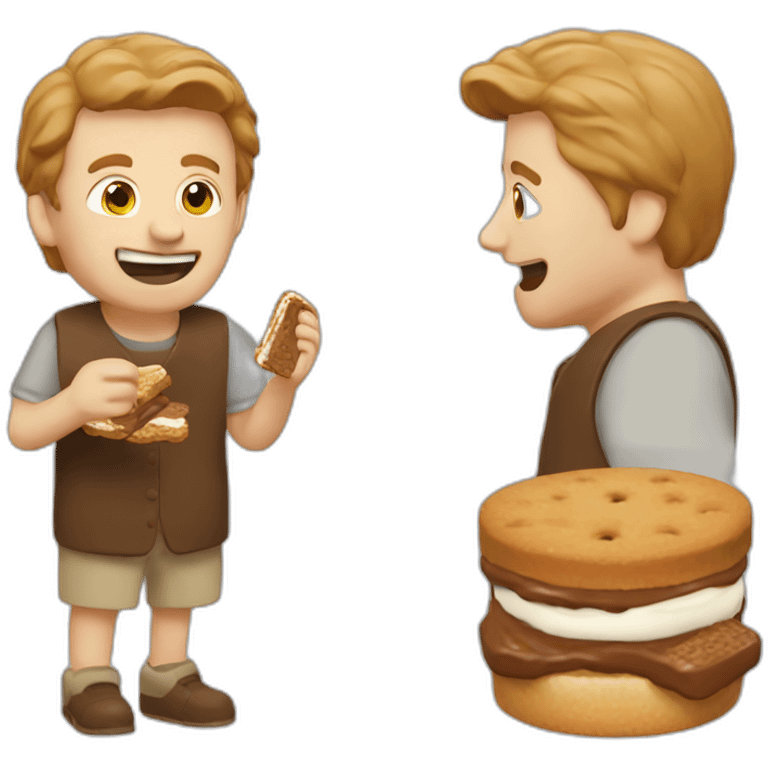 british man eating biscoff emoji