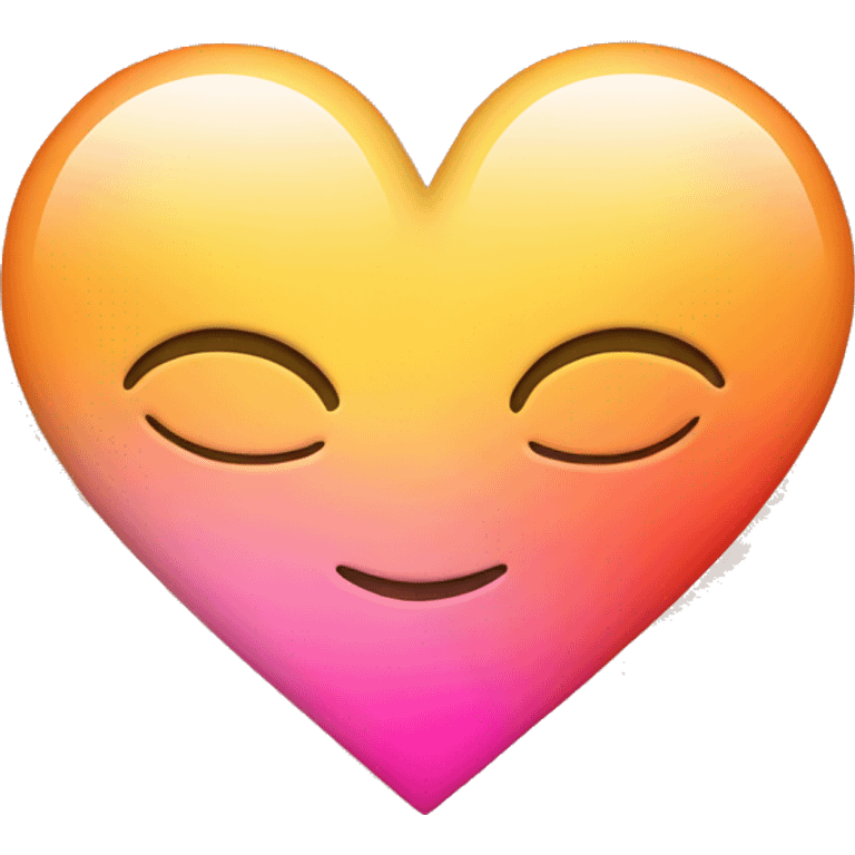 heart yellow, orange and pink gradient color  emoji