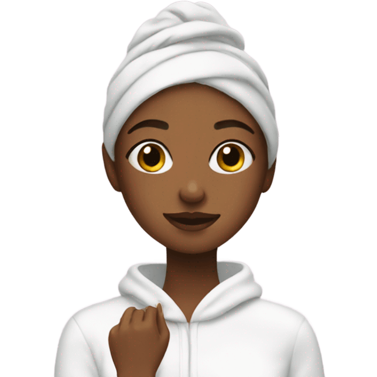 Girl doing her skincare emoji