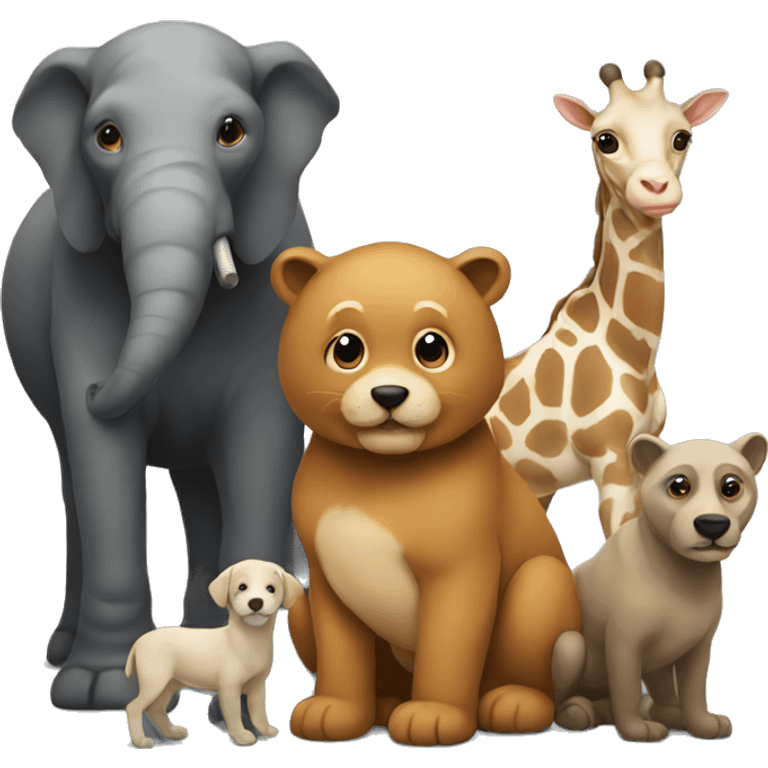 Group of animals together emoji