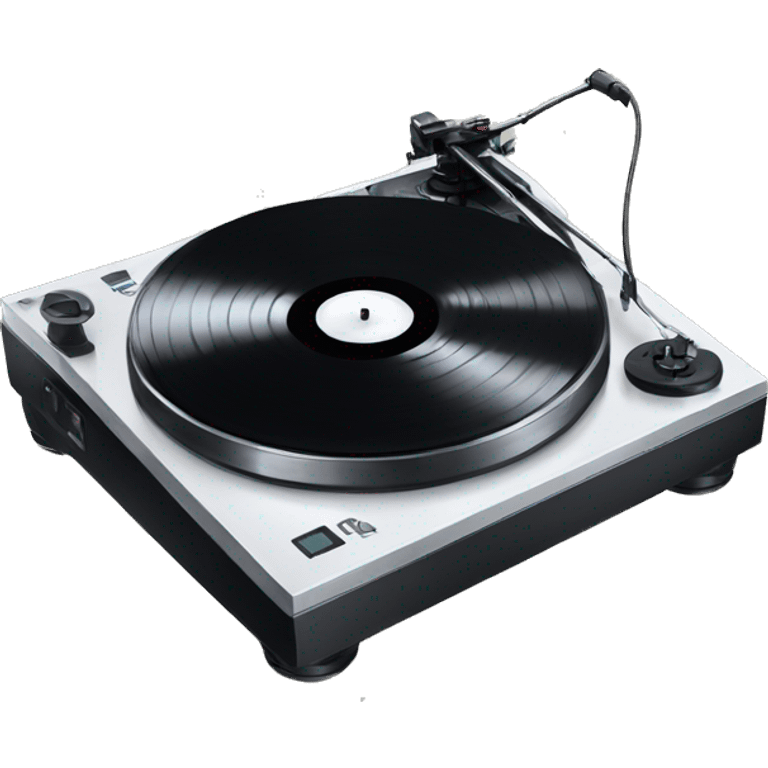 a turntable cranking out weak music emoji