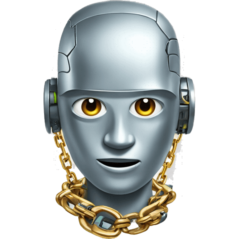 a robot with a tennis chain on neck, tennis chain emoji