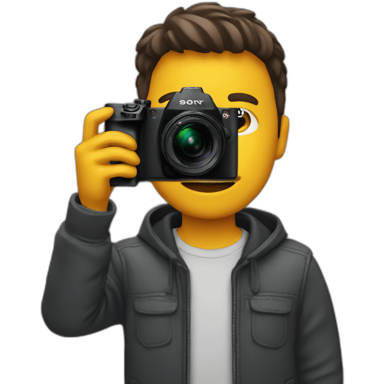 Guy with Sony fx30 camera emoji