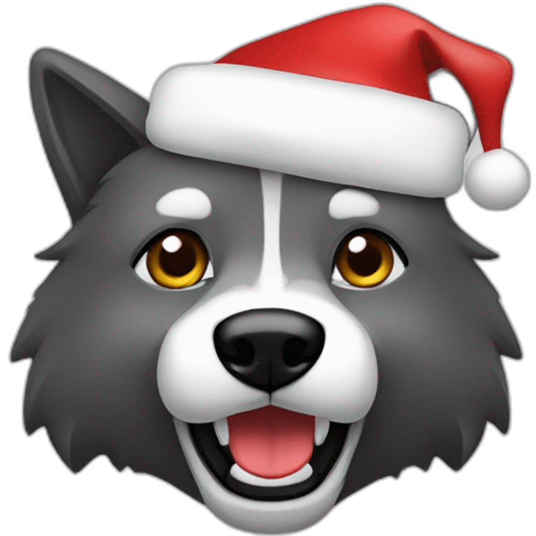 Wulf with Christmas cap emoji