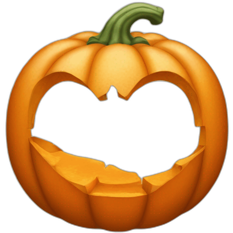 Orange pumpkin emoji