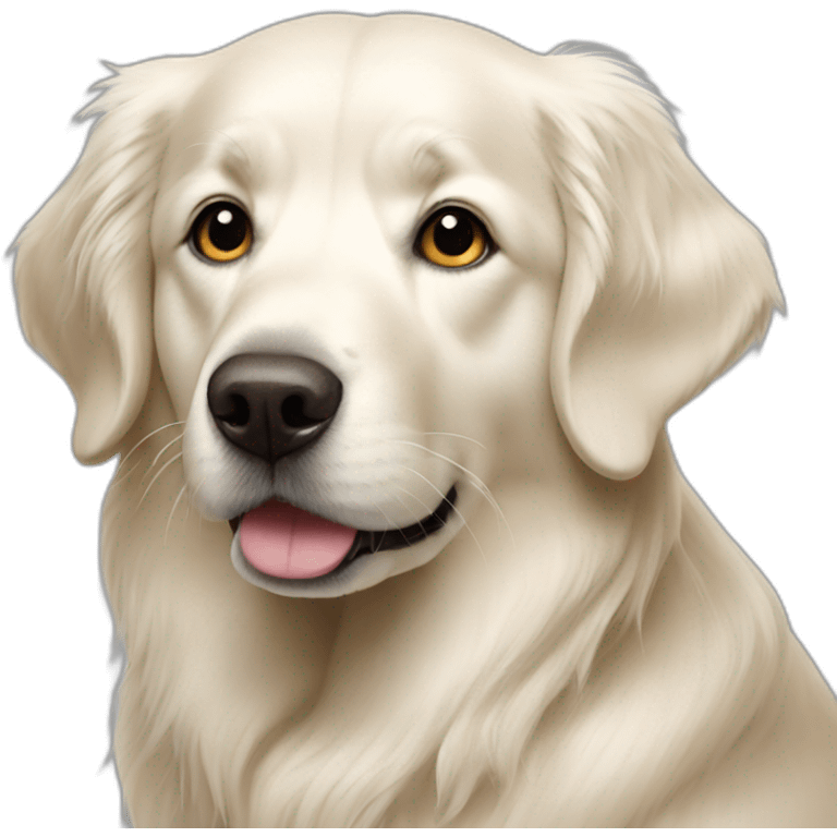 white golden retriever emoji