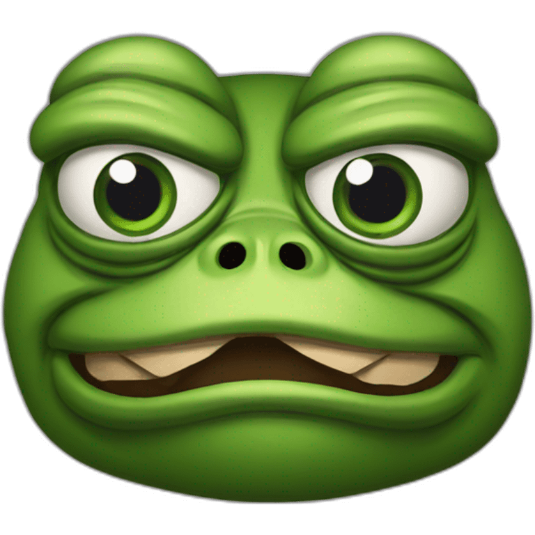 pepe frog with glass angry emoji