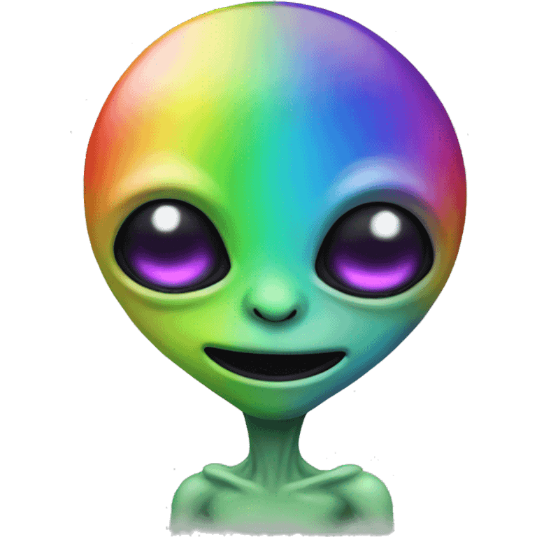 Rainbow alien emoji