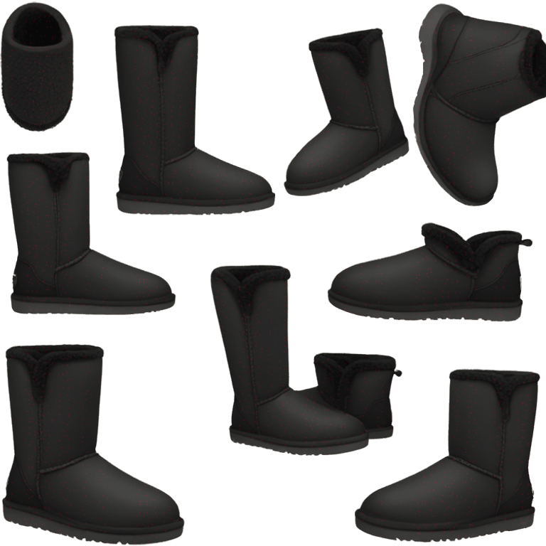 black ugg boots emoji