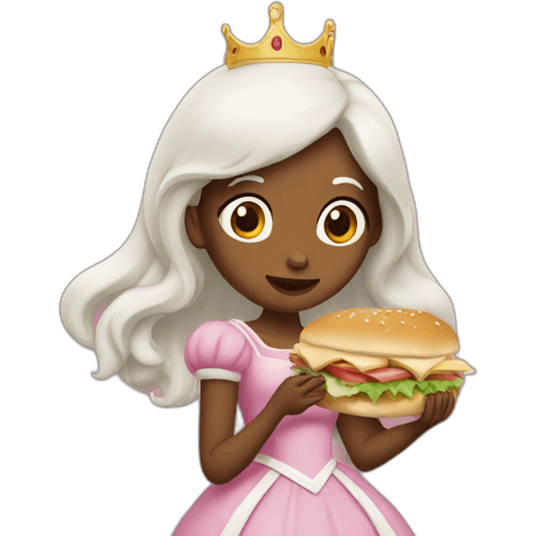 Princess eating a sandwich  emoji