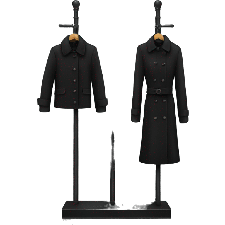 coat rack black dress emoji