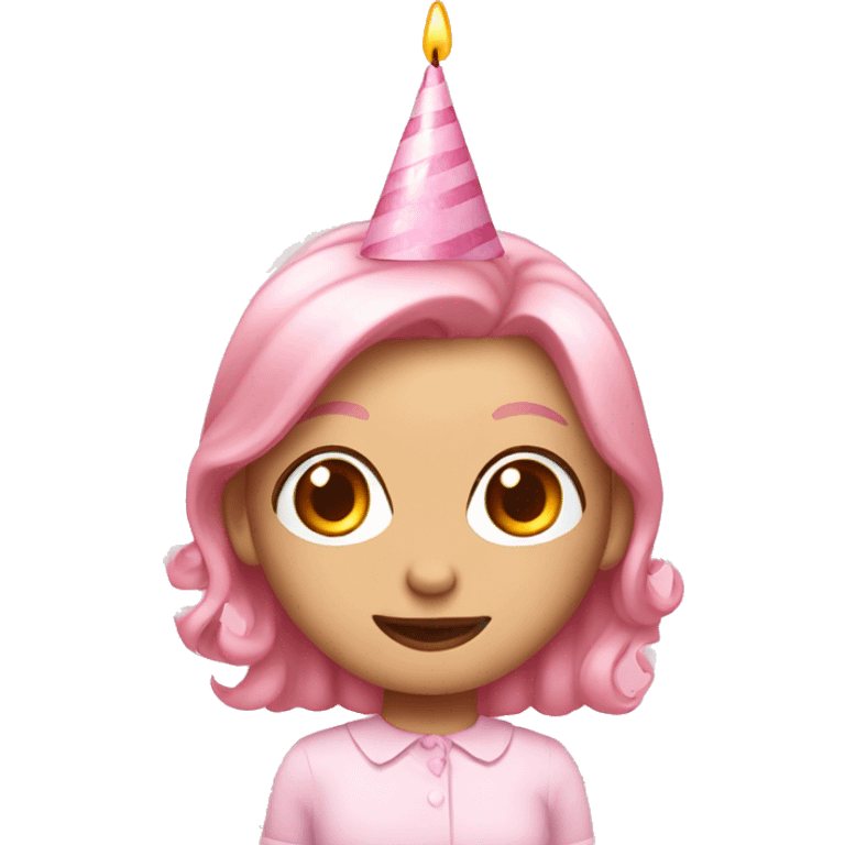 Light pink birthday  emoji