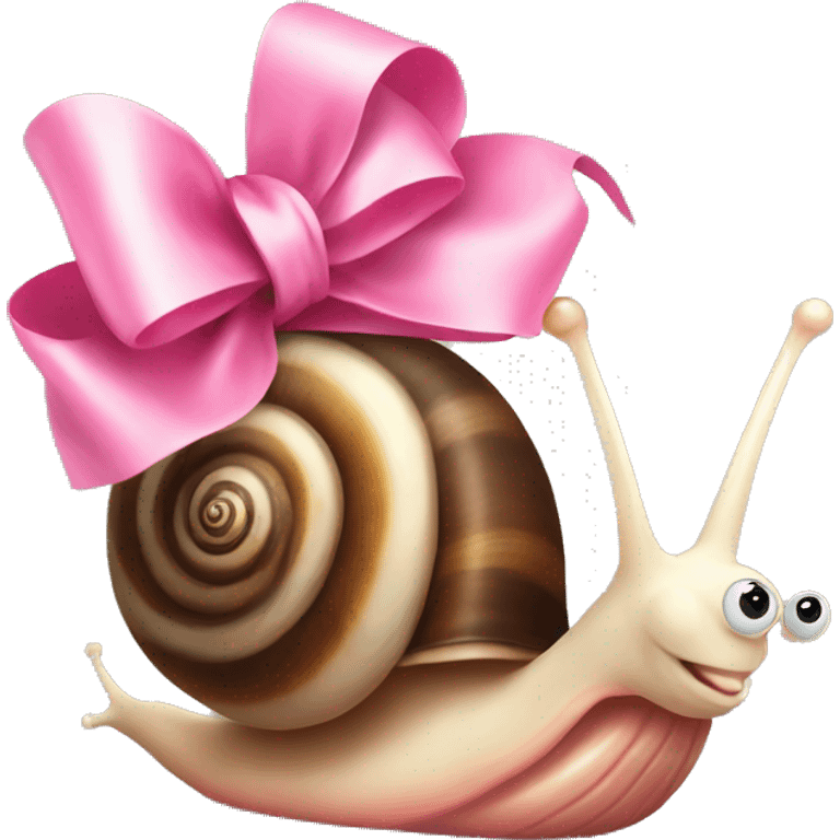 snail with pink bow  emoji