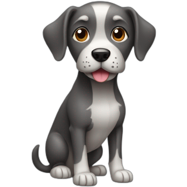 small-dark-grey-dog-standing-upright emoji