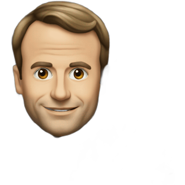 Emanuel Macron en manifestation emoji