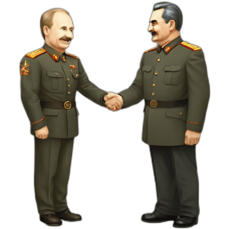 Stalin shakes Putin's hand emoji