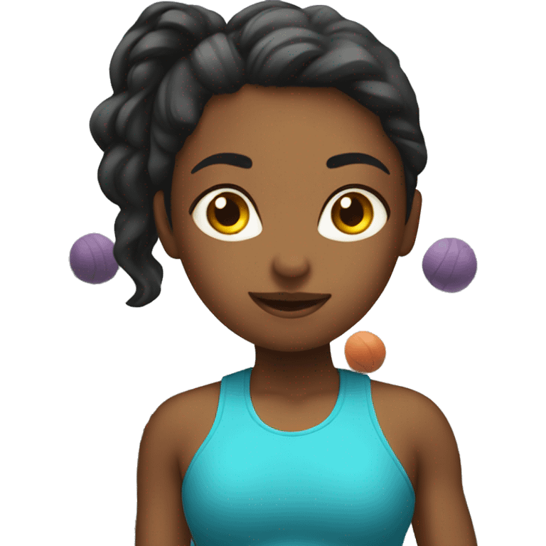 Girl in gym  emoji