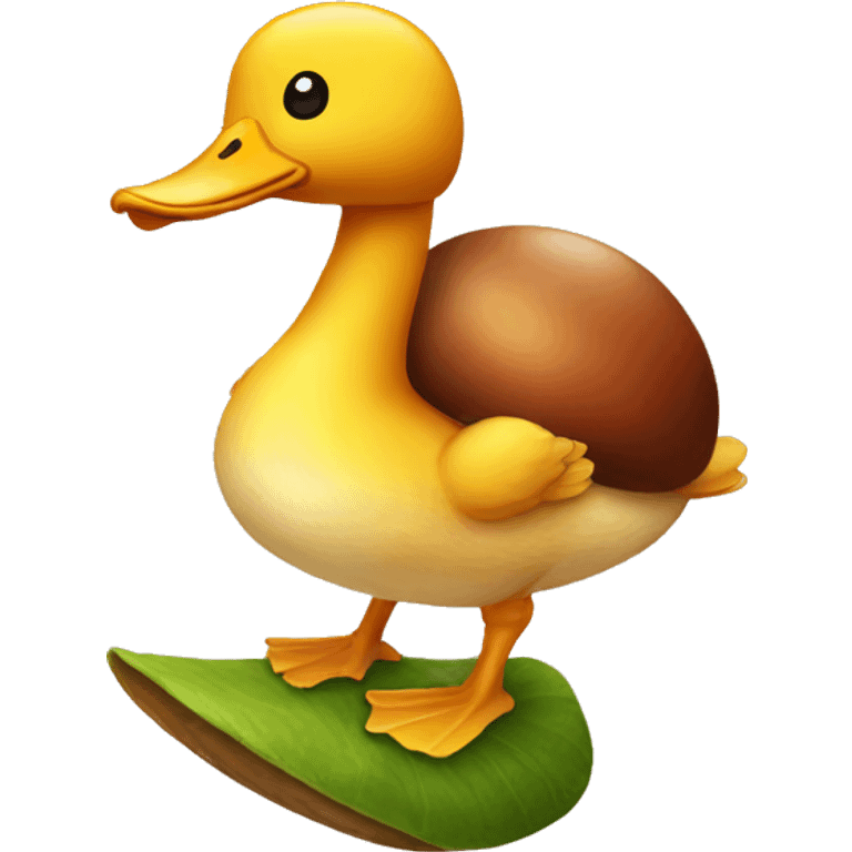 Mushroom riding a duck emoji