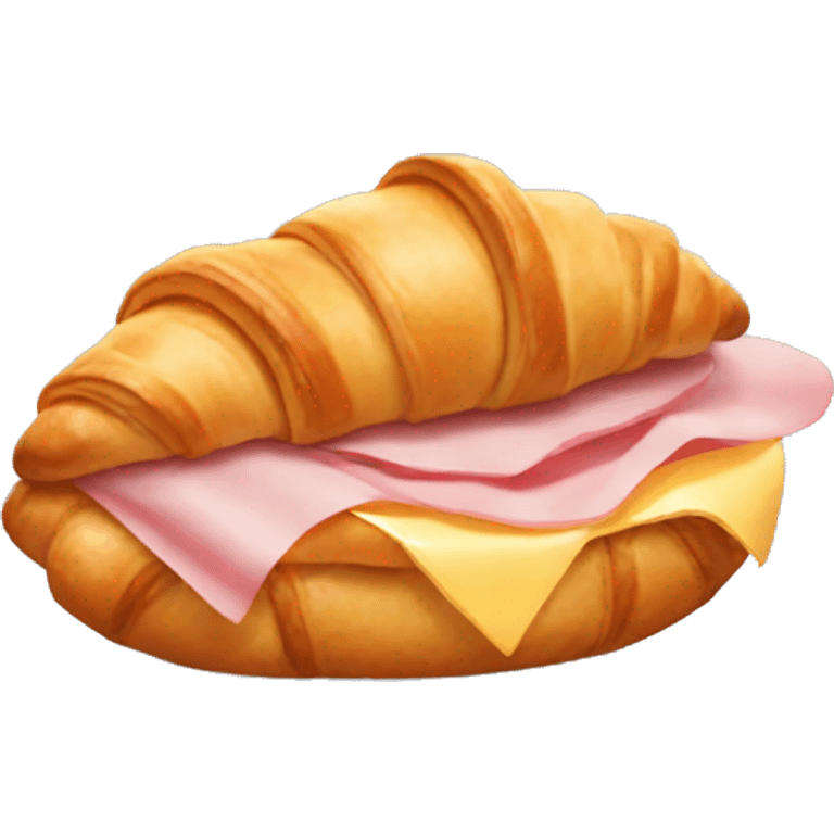 croissant with ham and cheese emoji