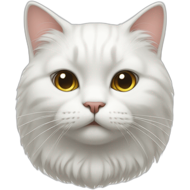 White very puffy cat emoji