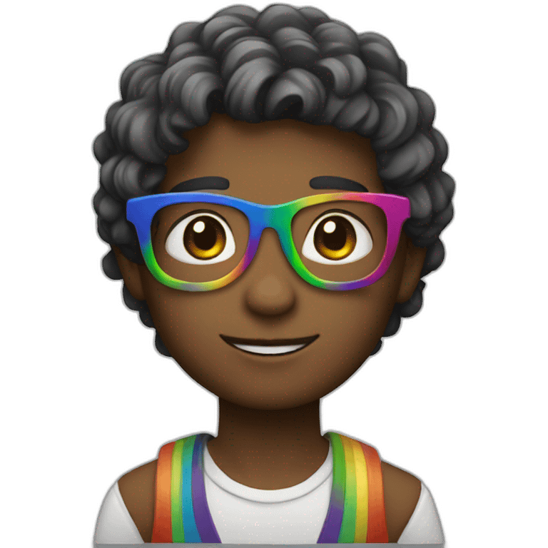 rainbow artist boy emoji