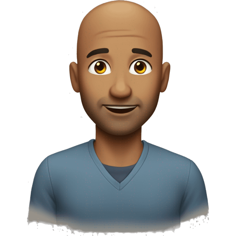 Bald headed handsome 45 year old man with shaka  emoji