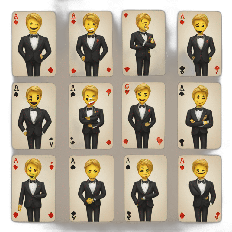 playing cards different suits emoji