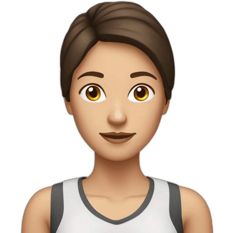 exercise elliptical brunette woman emoji