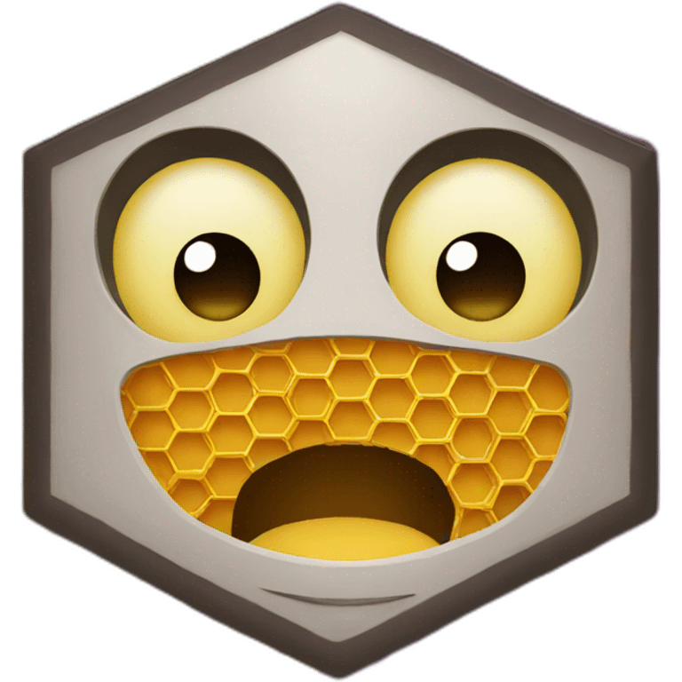 A Honeycomb With A Mouth emoji