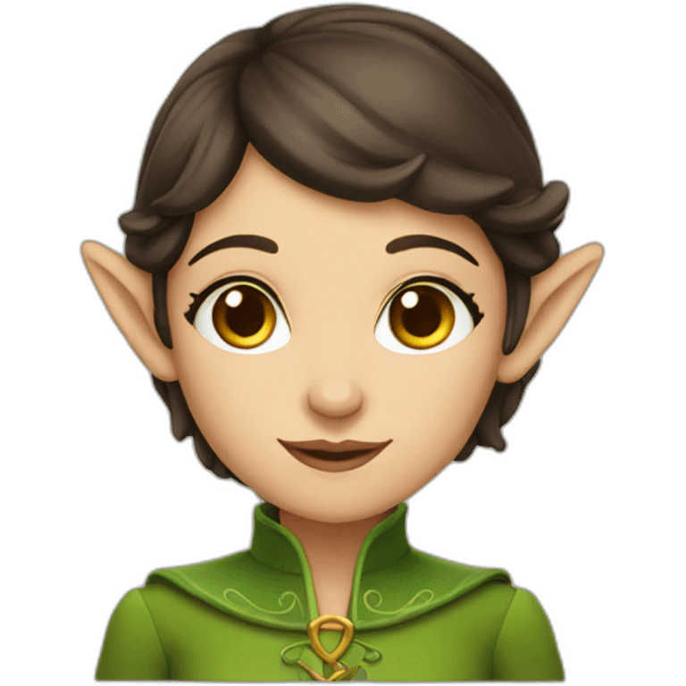 Brunette elf girl emoji