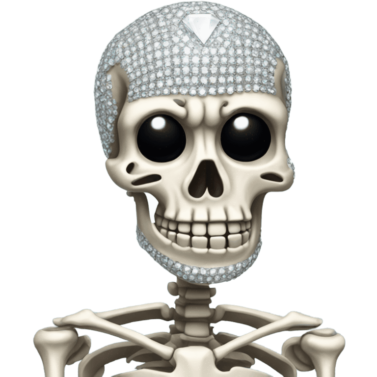 Skeleton made of diamonds emoji