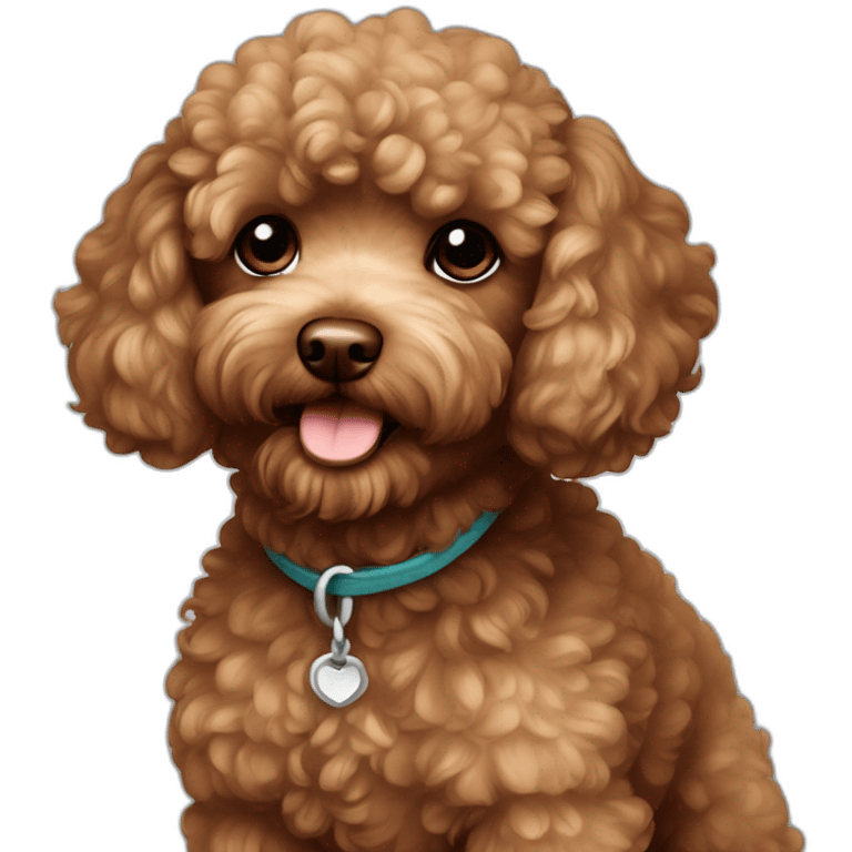 Brown toy poodle emoji