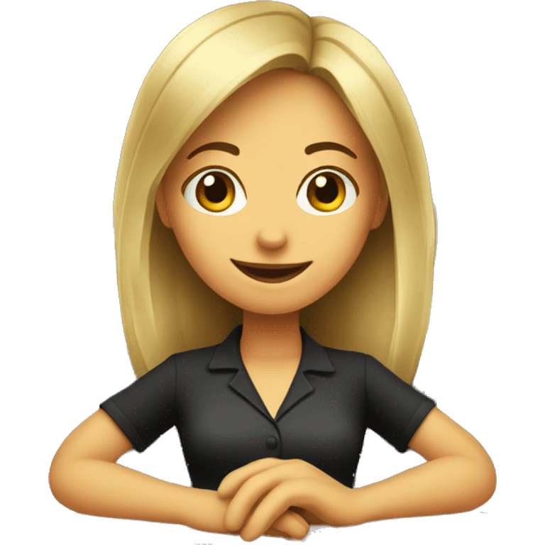 Girl bartender behind bar  emoji