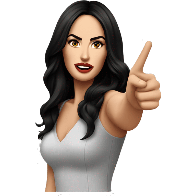 Megan Fox pointing on you emoji