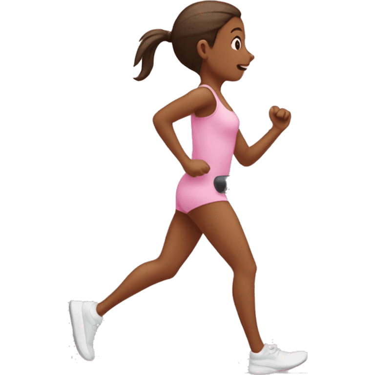 All baby pink treadmill emoji