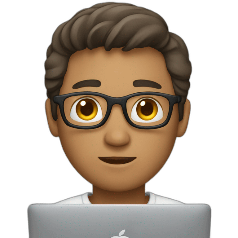 Person working on macbook emoji