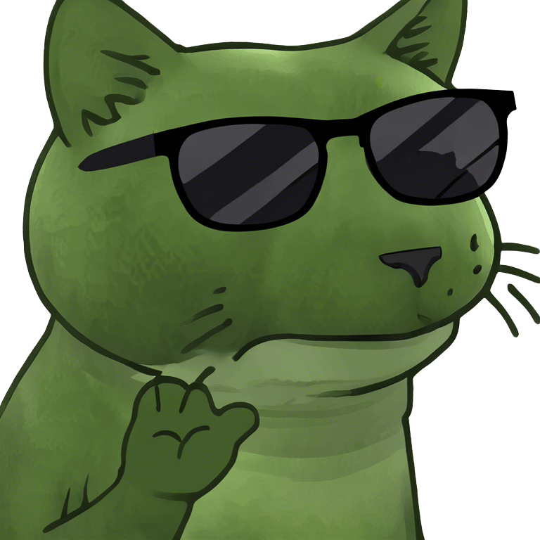 Cat with sunglasses emoji