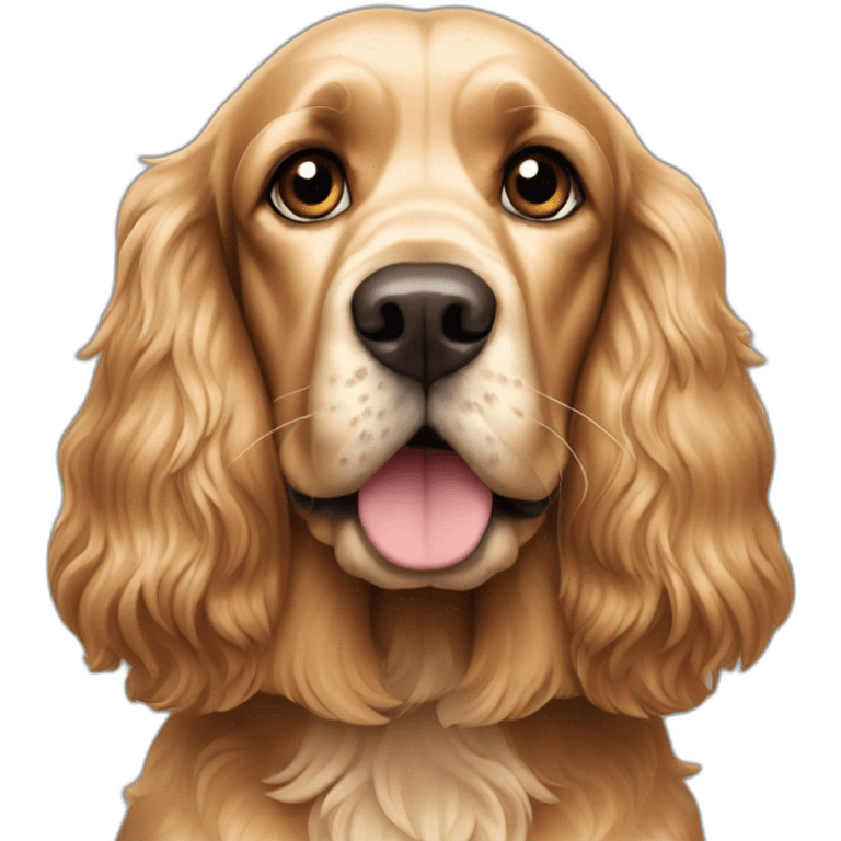 Dog-golden-english-cocker-spaniel-full-body-standing emoji