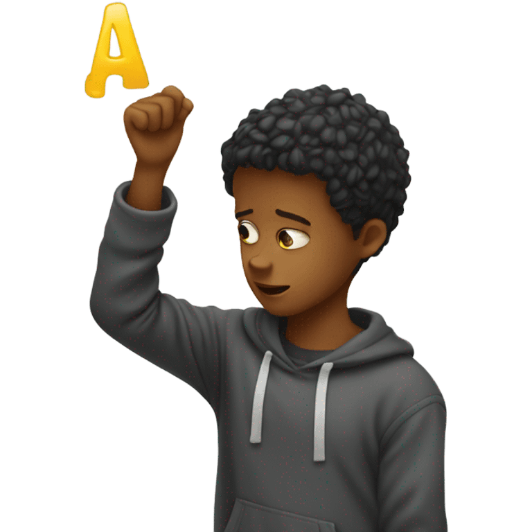 A kid making a dab  emoji