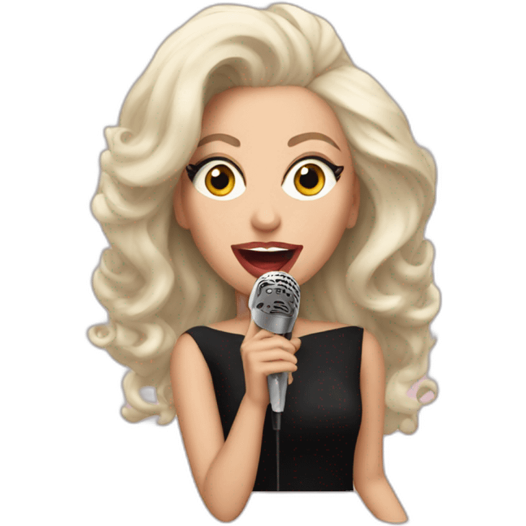 lady gaga singing emoji