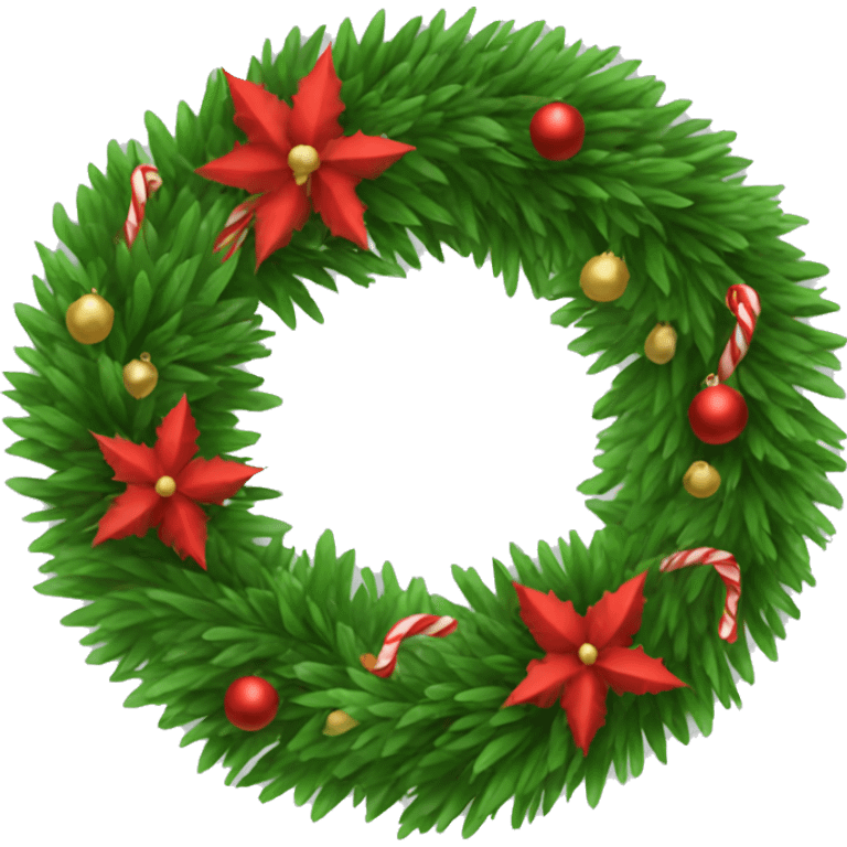 Christmas wreath emoji