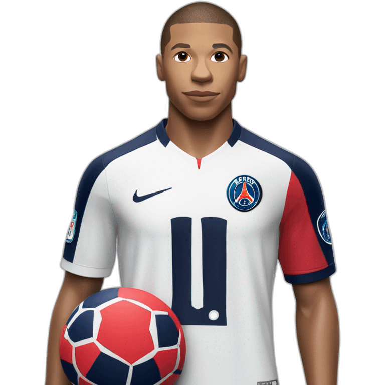 Kilian Mbappe with PSG Shirt emoji