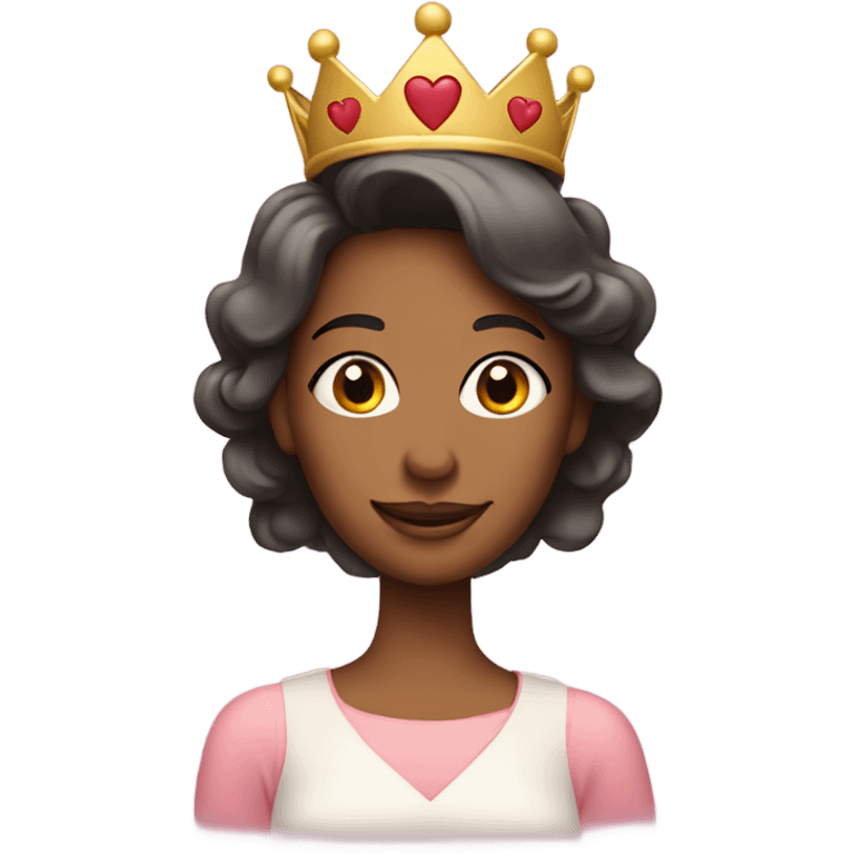 Mom with princess crown and hearts  emoji