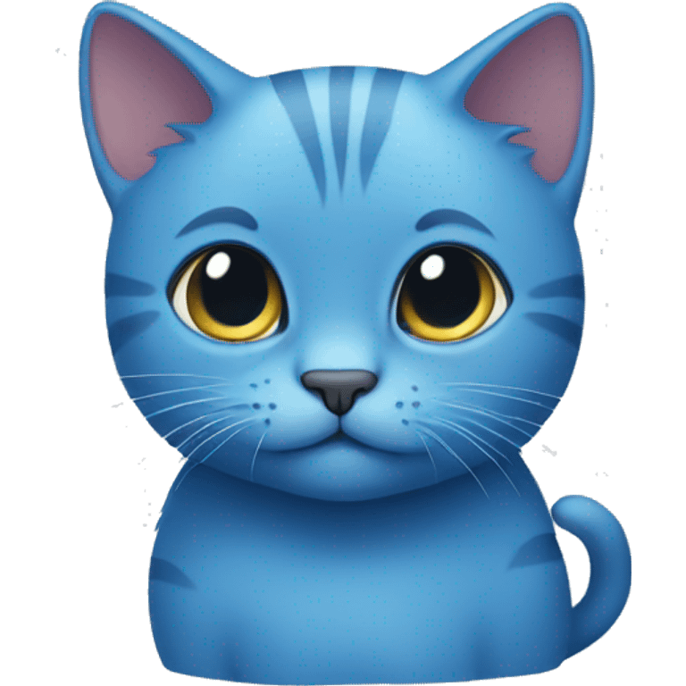 Blue kitty emoji