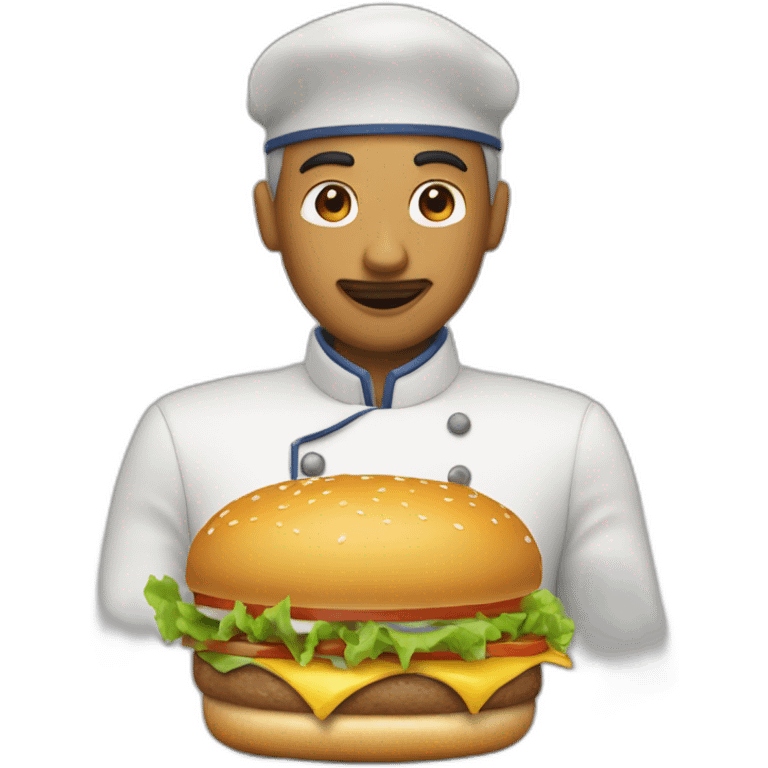 Titeuf qui mange un burger emoji